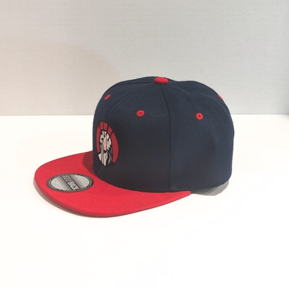 The Suffering New Original Art Navy Blue&Red Snapback High Structure Flat Bill - Picture 3 of 5